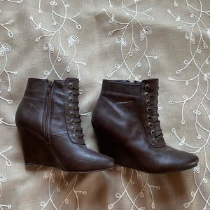 Adriana NY Brown Booties Size 7